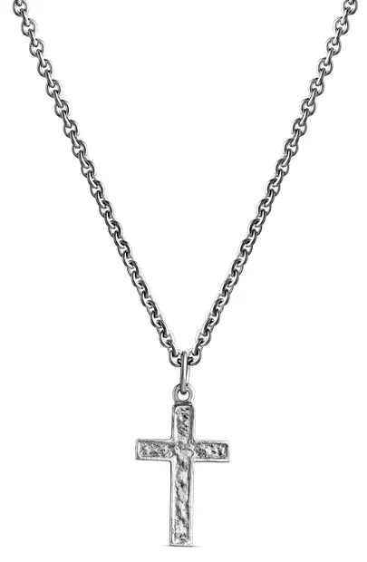 Hop.taottu risti,pieni - Hopeakaulakorut - 3256850500 - 2