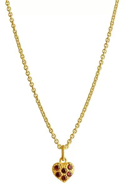 Hopea Kivisydän riipus,pun,kullattu - Hopeakaulakorut - 5281603450 - 1