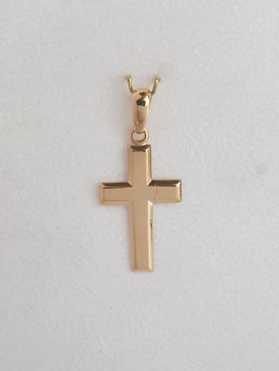 Keltakulta risti viistoreuna,iso - Keltakultakaulakorut - 7224160000 - 2