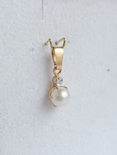 Kulta helmiriipus 6mm ,0,02 ct ,valettu - Keltakultakaulakorut - 7221440000 - 1