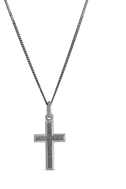 Risti viistoreuna kuvio harjattu musta - Ristit - 4256692500 - 2