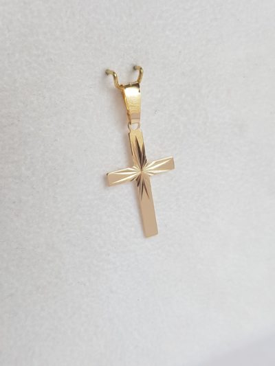Timanttileikattu risti iso - Keltakultakaulakorut - 7221770000 - 1
