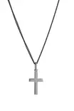 Hop.Risti paksu sileä,harjattu mus - Hopeakaulakorut - 4256752500 - 1