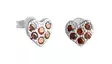 Hopea Kivisydän tappikorvak,punainen - Hopeakorvakorut - 3381603000 - 1