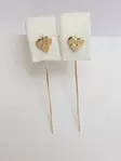 Kutaiset ketjukorvakorut sydän - Keltakultakorvakorut - 7215820000 - 2
