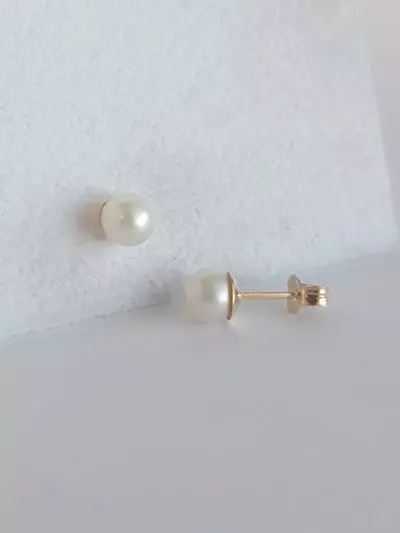 Helmikorvakorut kuppi-ist. 7mm - Keltakultakorvakorut - 7215970000 - 3