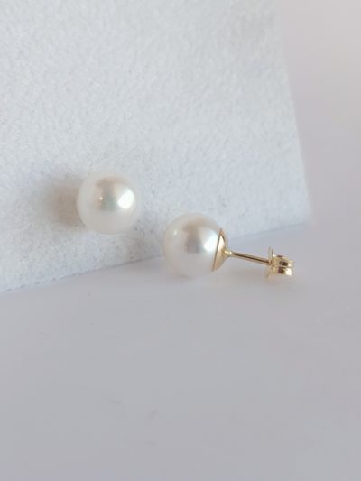 Helmikorvakorut kuppi-sit.8mm - Keltakultakorvakorut - 7215990000 - 1