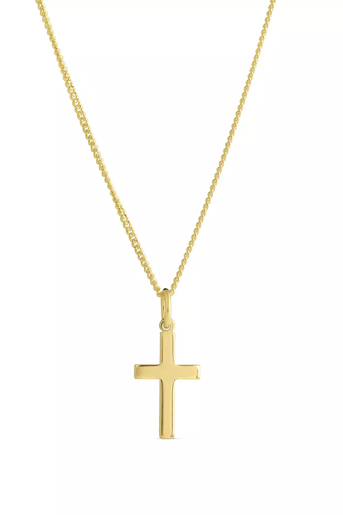 Hop.Risti paksu sileä, kullattu - Hopeakaulakorut - 5256751500 - 1