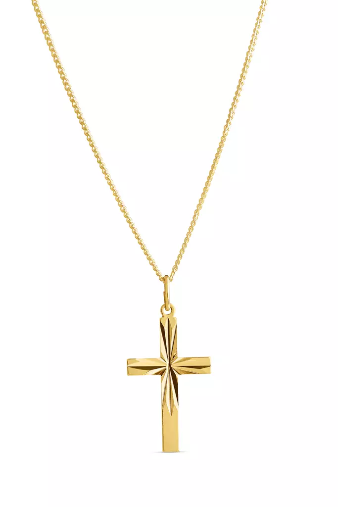 Hop.tim.leik risti ,keskik, kullattu - Hopeakaulakorut - 5250891500 - 1