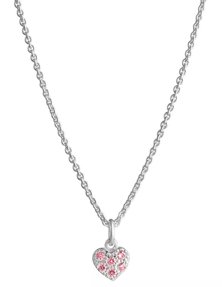 Hopea Kivisydän riipus pieni,pinkki - Hopeakaulakorut - 3281606450 - 1