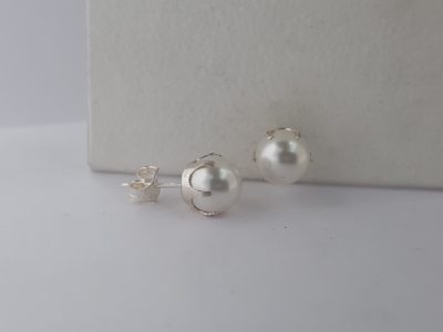 Hopea korvakorut 6mm tekohelmi - Hopeakorvakorut - 3250180000 - 1