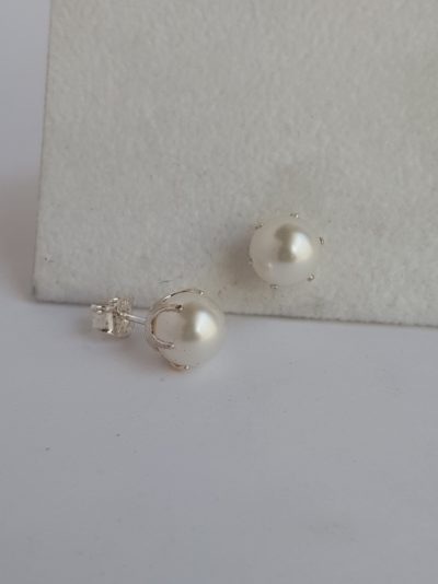 Hopea korvakorut 8mm tekohelmi - Hopeakorvakorut - 3253380000 - 1