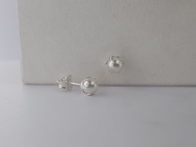 Hopea korvakorut tekohelmi 5mm - Hopeakorvakorut - 3250170000 - 1