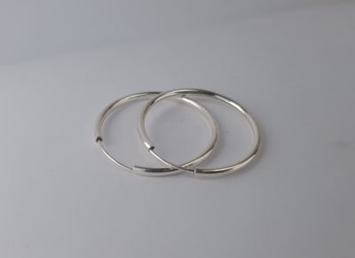 Hopea putkikorvakoru 30x2mm - Hopeakorvakorut - 3256150000 - 1