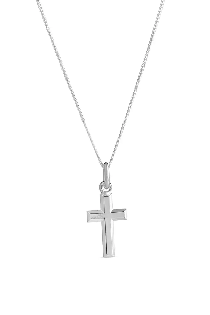 Hopeinen ristiriipus viistoreuna - Hopeakaulakorut - 3256650500 - 2