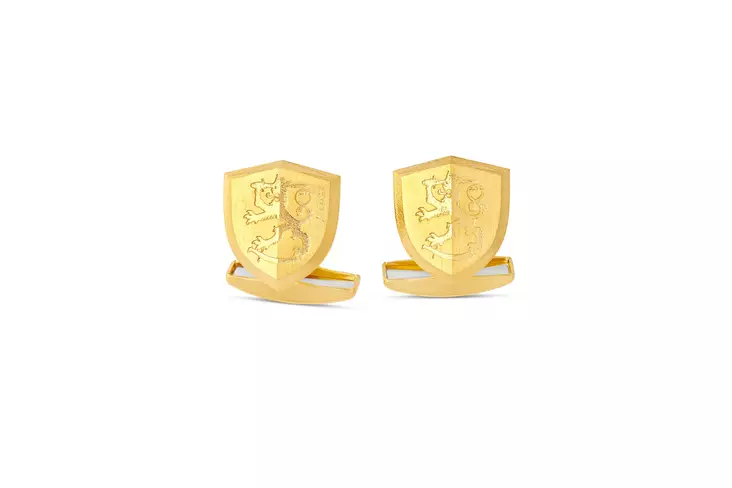 ISÄNMAA kalvosinnapit keltakullattu - Lempikoru Isänmaa - 5850600000 - 1