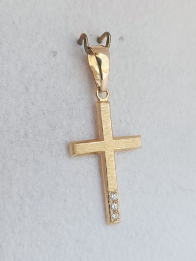 Keltak.viiste risti 20mm 3x0,01 w/si - Keltakultakaulakorut - 7223874300 - 1