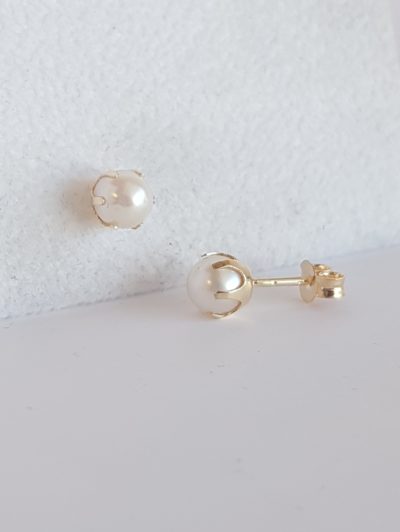 Kultaiset helmikorvakorut 4mm - Keltakultakorvakorut - 7212040000 - 2