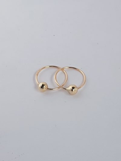 Kultaiset lankapallorenkaat 3mm pallo - Keltakultakorvakorut - 7219000000 - 2