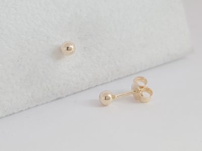 Kulta korvakorut 3mm pallo - Keltakultakorvakorut - 7215330000 - 1