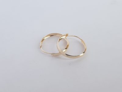 Kulta korvarenkaat 12x2 pp - Keltakultakorvakorut - 7219050000 - 1