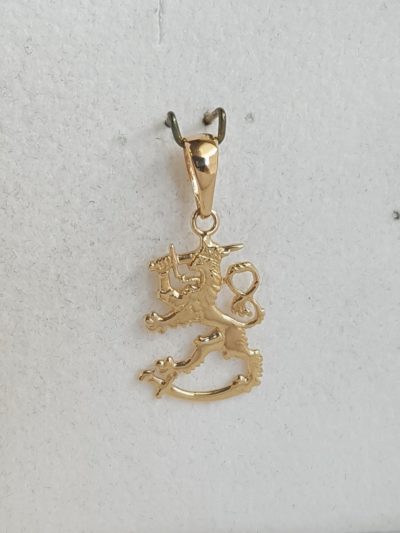 Kulta leijona riipus 15mm - Keltakultakaulakorut - 7222290000 - 1