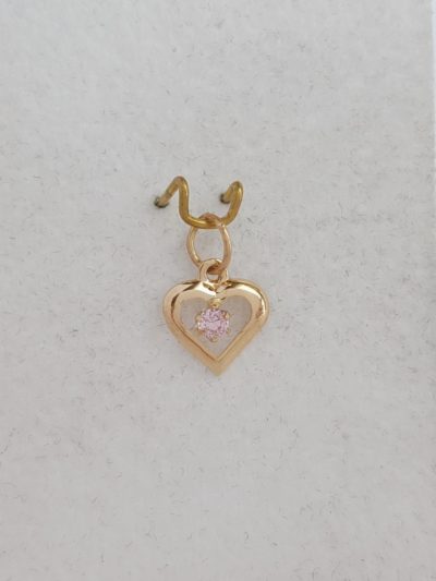 Kulta sydänriipus 2,5mm kivi - Keltakultakaulakorut - 7225000000 - 2