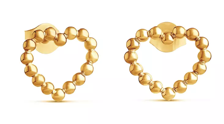 Lempikoru Helmikki sydän tappik.kullattu - Lempikoru Helmikki - 5408500000 - 1