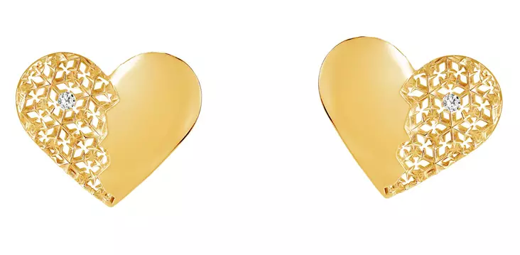 Lempikoru Jääsydän tappikk 14K tim. - Lempikoru Jääsydän - 7321340000 - 1