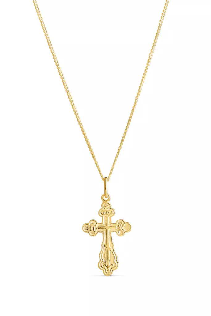 Risti ortodoksi pieni kullattu - Hopeakaulakorut - 5256771500 - 2