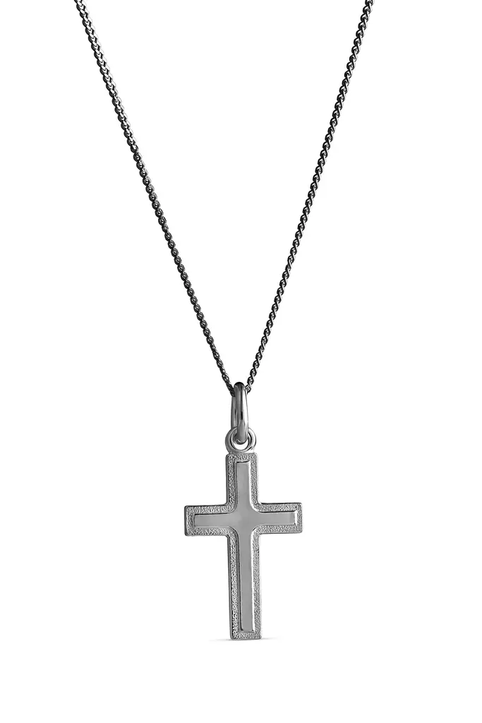 Risti uramatta reuna,harjattu musta - Hopeakaulakorut - 4256672500 - 1