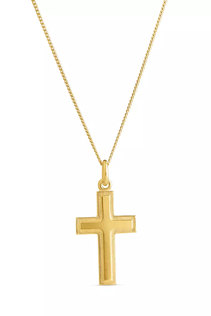 Risti uramatta reuna iso ,kullattu - Hopeakaulakorut - 5256681500 - 1