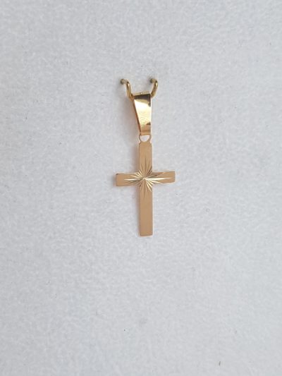 Timanttileikattu risti,pieni - Keltakultakaulakorut - 7221750000 - 1