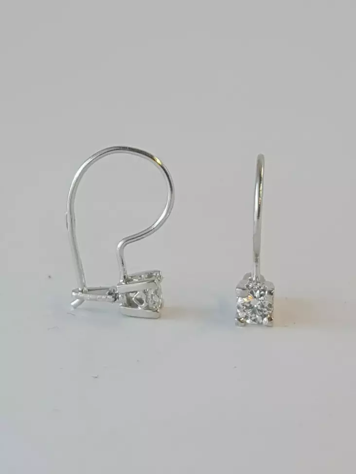 Valkok.timanttikorvakoru 2x0,10 w/p - Valkokultakorvakorut - 8217220000 - 4