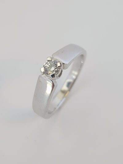 Valkokultainen Timanttisormus 0,15 w/si - Valkokultasormukset - 8233051100 - 1