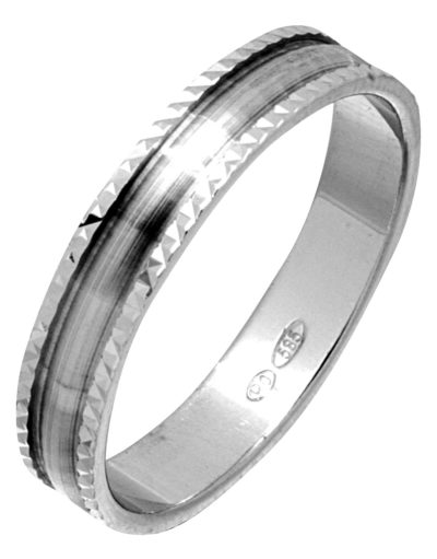 Bellina 4mm valkokultainen kihlasormus - Valkokultasormukset - 3561 - 1