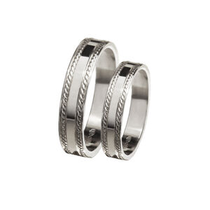 Bellina 4mm valkokultainen kihlasormus - Valkokultasormukset - 3570,1 - 2