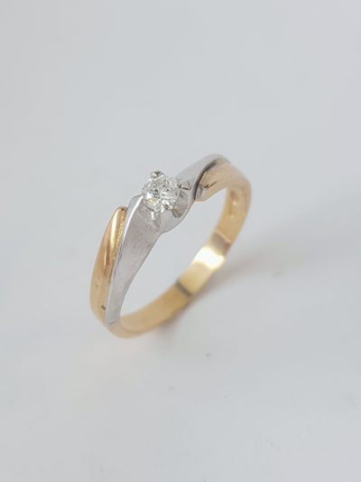 Keltakultainen timanttisormus - Keltakultasormukset - 3271 - 1