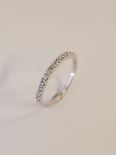 Valkokulta timanttisormus 12x0,01 w/si - Valkokultasormukset - 8236001000 - 1