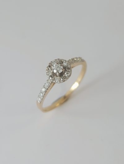 Keltakulta timanttisormus ,hal - Keltakultasormukset - 7236220000 - 1