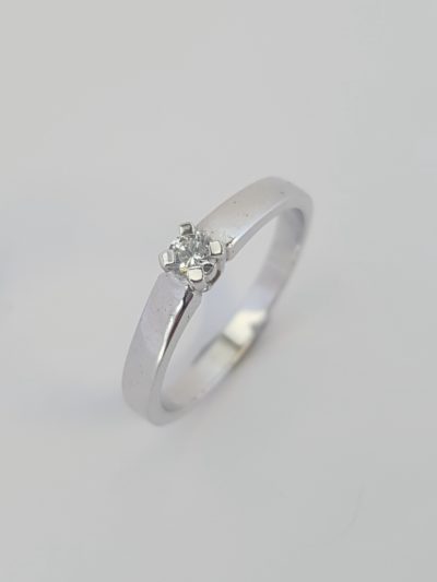 Valkokultainen Timanttisormus 0,10 w/p - Valkokultasormukset - 8233041200 - 1