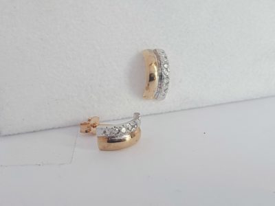 Keltak Timanttikorvakorut 4x0,01 w/p - Valkokultakorvakorut - 7217630000 - 1