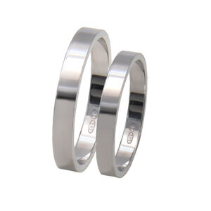 Bellina 3mm valkokultainen kihlasormus - Valkokultasormukset - 3523 - 1