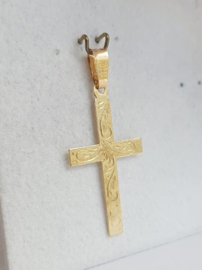 KOTIMAINEN KAIVERRETTU RISTIRIIPUS - Keltakultakaulakorut - 2403 - 1