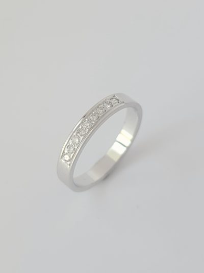 TIMANTTISORMUS - Valkokultasormukset - 3413 - 1