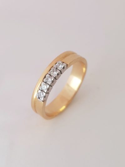 Keltakultainen timanttisormus - Keltakultasormukset - 3464 - 1