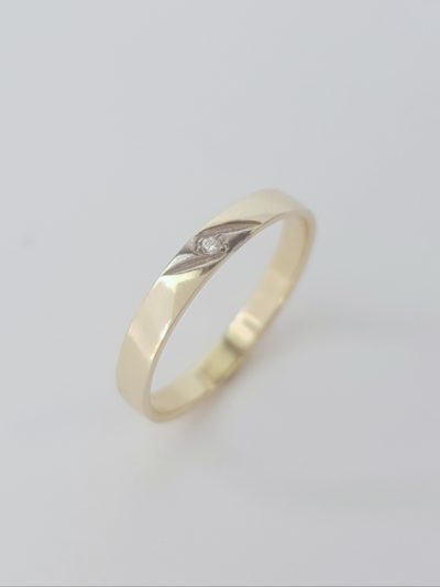 Keltakultainen Timanttisormus - Keltakultasormukset - 3474 - 1