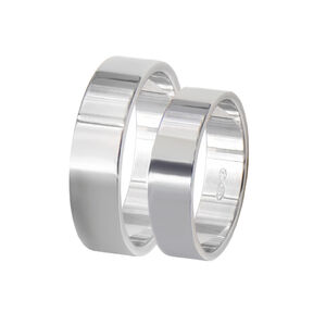 Bellina 5mm valkokultainen kihlasormus - Valkokultasormukset - 3525 - 2