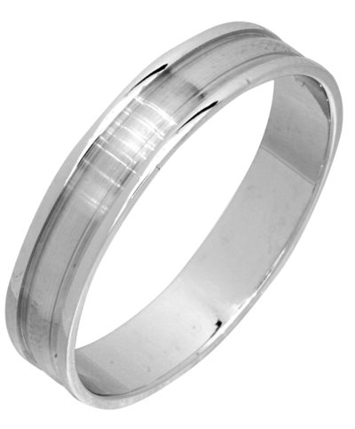 Bellina 5mm valkokultainen kihlasormus - Valkokultasormukset - 3565 - 1