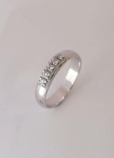 Valkokultainen Timanttisormus - Valkokultasormukset - 3445 - 1